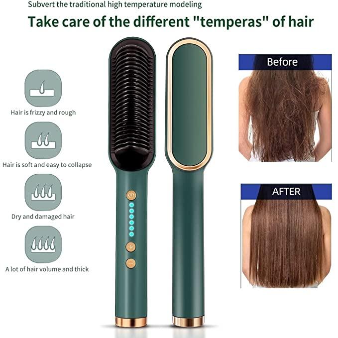 VNOOLA Electric Hair Straightener Comb Brush