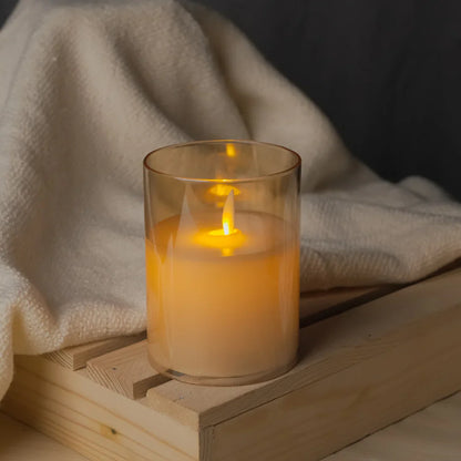 Electric Flameless LED Pillar Candles Pack of 3 - Moving Flame, 10 Key Remote & Timer Controlled