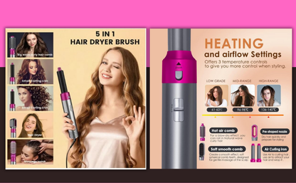 VNOOLA 5 in 1 Multifunctional Hair dryer and Styling Tool